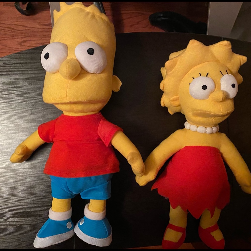 Universal Studios Bart and Lisa Simpson Plush’s